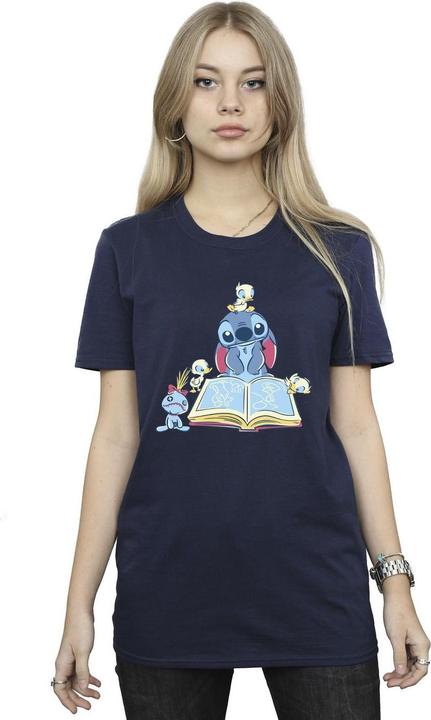 Image du produit Disney - T-shirt LILO & STITCH READING A BOOK - Femme (XXL)