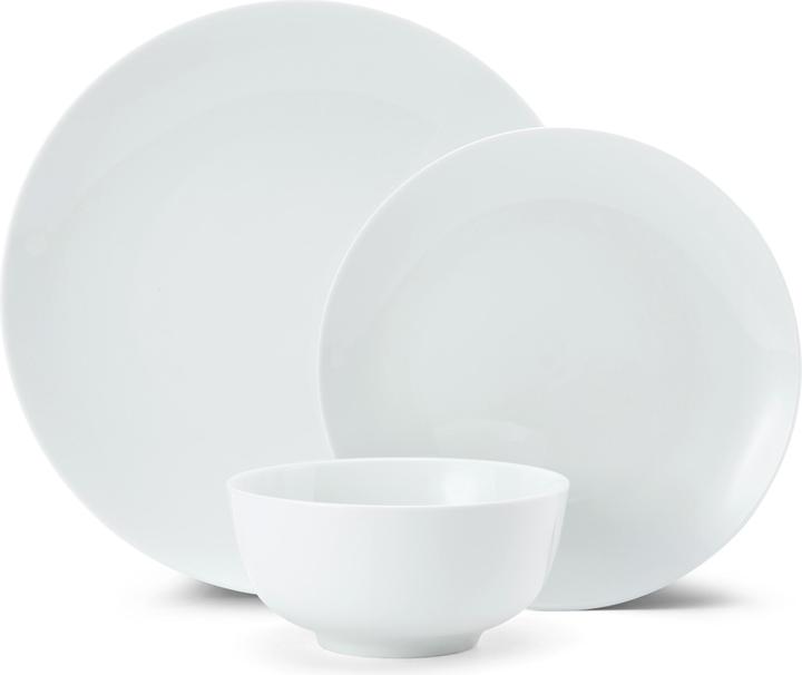 Mikasa Chalk 12-Piece Porcelain Dinner Set, White (12 pcs.)