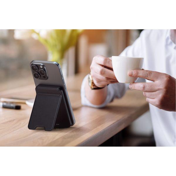 Actual product image Satechi OntheGo Magnetic Qi2 Powerbank Stand 5000 mAh Black (5000 mAh, 15 W)
