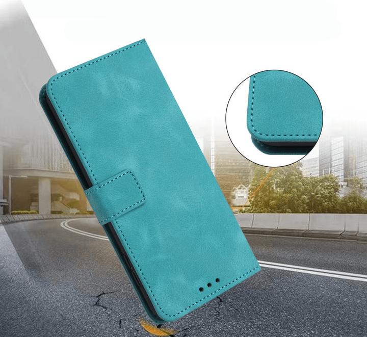 Actual product image Cover-Discount Galaxy S25+ / S24+ Plus – Wildleder Look Etui im Vintage Design (Samsung Galaxy S25+, Samsung Galaxy S24+)