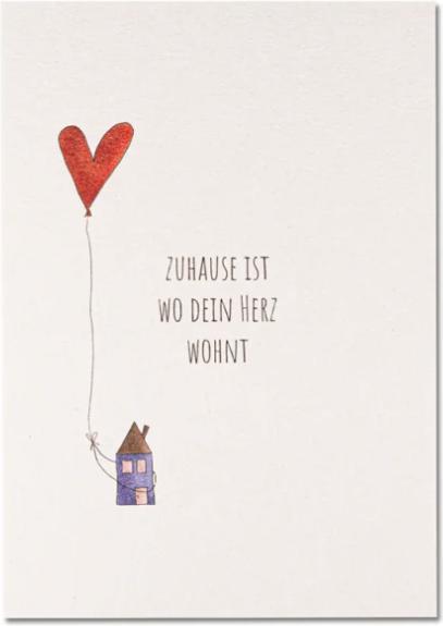Actual product image Keitcards Postcard Home is where your heart lives