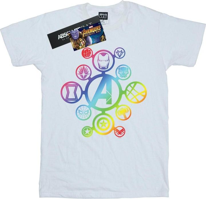 Produktbild Avengers Infinity War Regenbogen Icons TShirt (L)