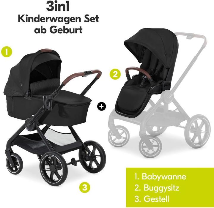 Actual product image Hauck 3in1 pushchair set Walk N Care Air Trio pushchair 3 in 1