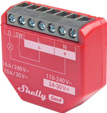 Actual product image Shelly 1PM Gen4 (Switch actuator)