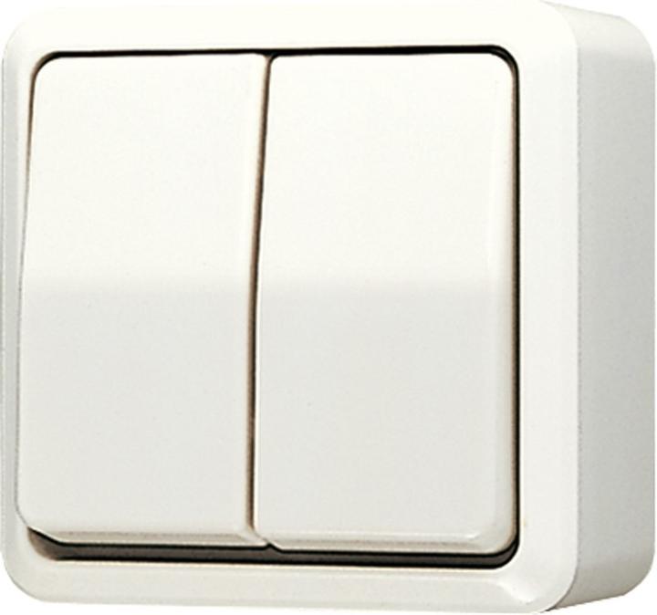 Produktbild JUNG Serienschalter AP 600 ws glz AP IP20 2f 605A