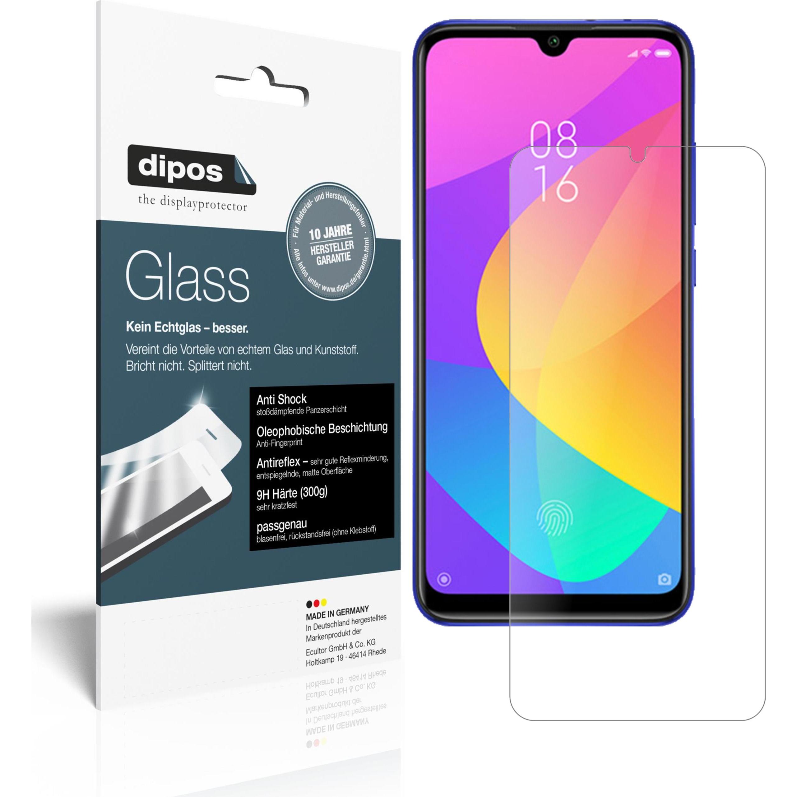 Dipos Displayschutz Anti-Shock (2 Stück, Xiaomi Mi A3), Smartphone Schutzfolie, Transparent