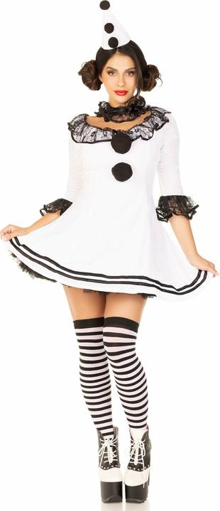 Actual product image Leg Avenue Pierrot frill dress - clown costume for carnival Halloween (S, M)