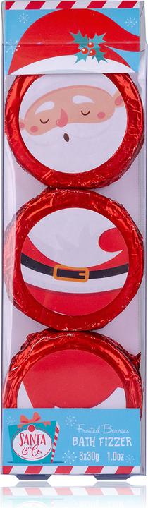 Actual product image Accentra SANTA & CO bath stain in gift box, 3 x 30g, fragrance: Frosted Berries, colour: blue/red/green