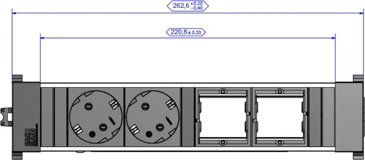 Actual product image Bachmann socket strip (2 x, CEE 7/3)