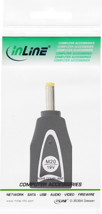Immagine prodotto InLine Spina intercambiabile M20 (19V) per alimentatore universale (90 W)