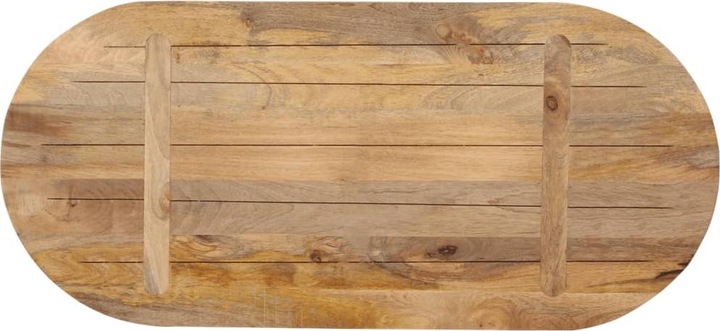 Actual product image VidaXL Table top wooden top solid wood top 80x40x3,8cm oval solid wood mango
