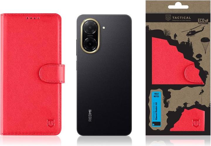 Actual product image Tactical Back panel cover - Field Notes for Xiaomi Redmi A5 4G Red (Xiaomi Redmi A5 4G)