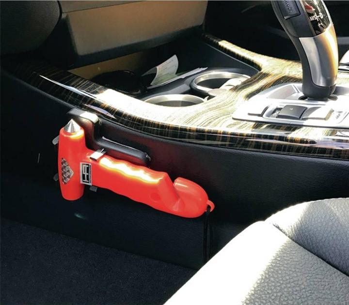 Image du produit HP Autozubehör Marteau de secours avec couteau de ceinture