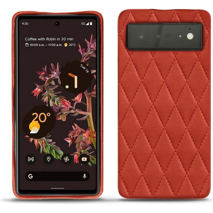 Thumbnail - Noreve Lederschutzhülle (Google Pixel 6), Smartphone Hülle, Orange