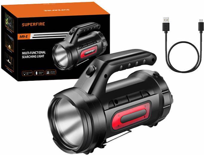 Superfire Flashlight M9-E, 900lm, USB (900 lm)