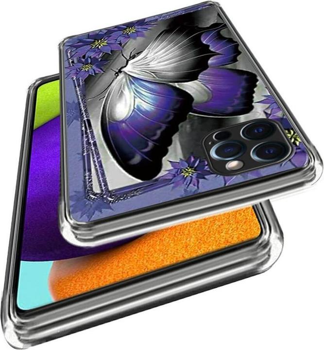 Actual product image Cover-Discount iPhone 15 Pro - Cover mobile phone case IMD butterfly purple (Apple iPhone 15 Pro)