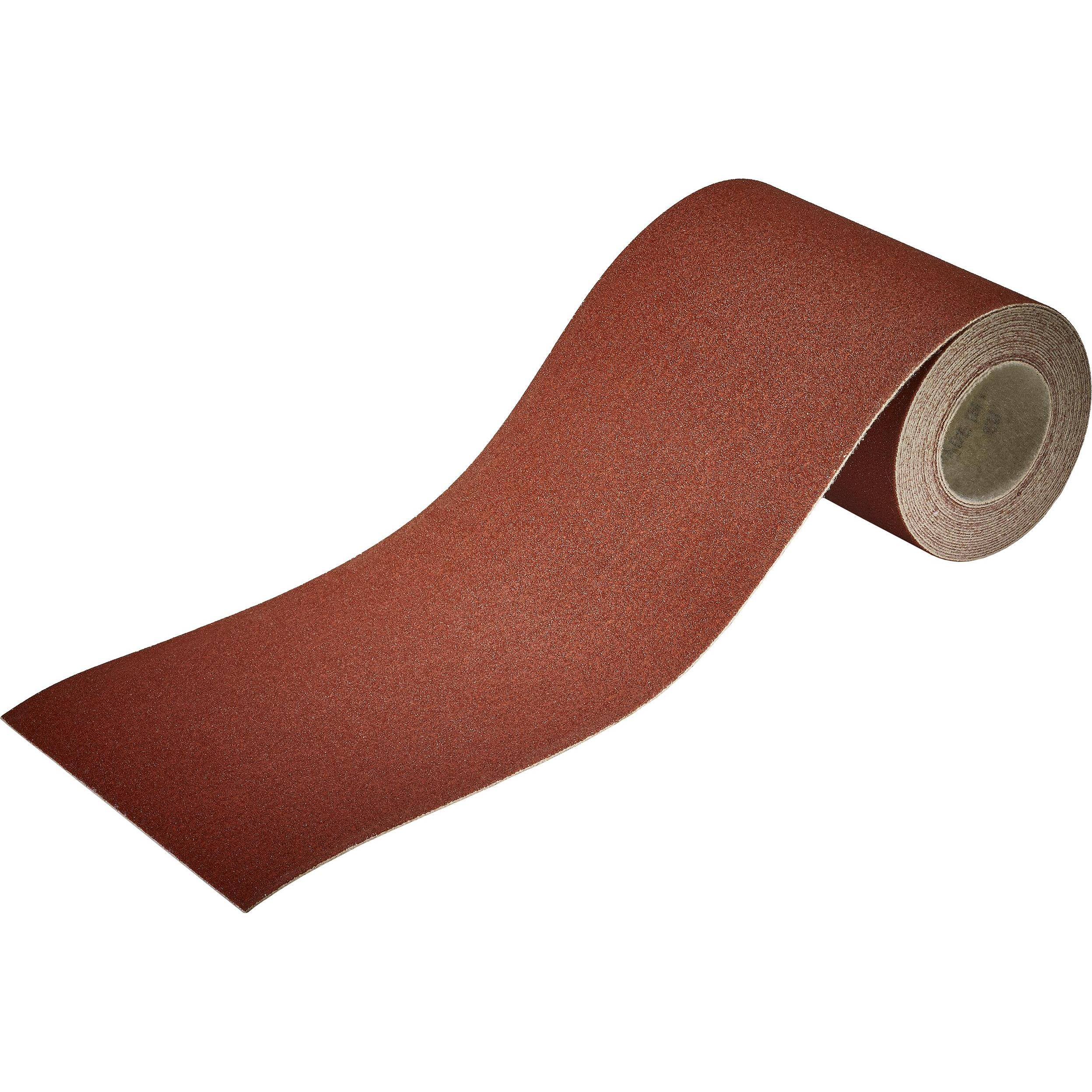 wolfcraft, Schleifmittel, Haft-Schleifpapierrolle für Holz/Metall, 4 m x 115 mm, Körnung 120 (120)