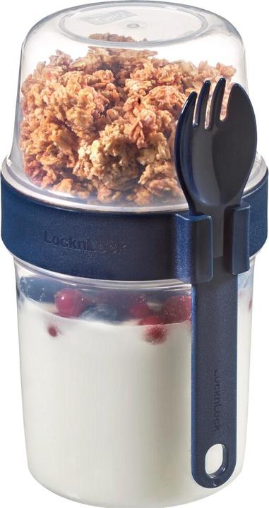 Actual product image Lock & Lock Cereal box ToGo 310 + 560 ml 2 Way Box with spork (0.31 l)