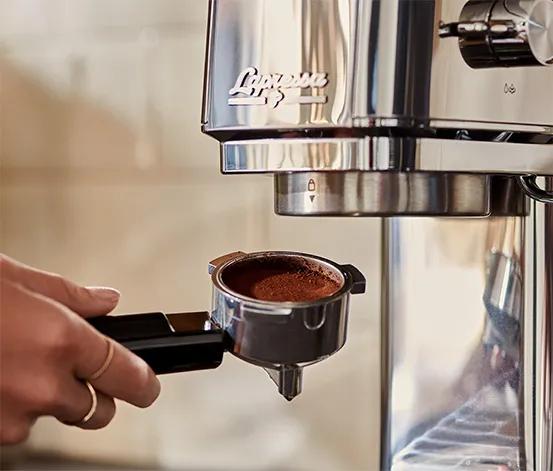 Actual product image Tchibo Lapressa" portafilter espresso machine, stainless steel