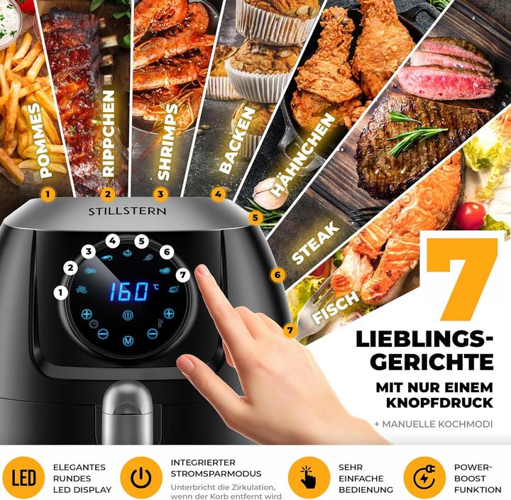 Actual product image Stillstern Hot Air Deep Fryer 5L