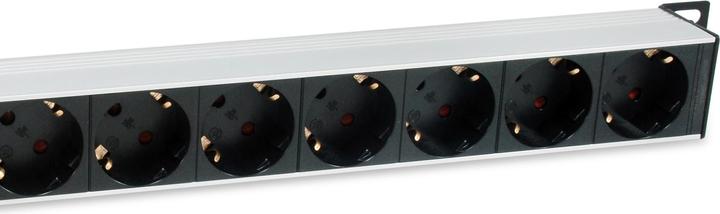 Produktbild equip Steckdosenleiste 19"(1HE)8fach Schukon. 3.0m Alu Sch (8x, CEE 7/4, 3 m)