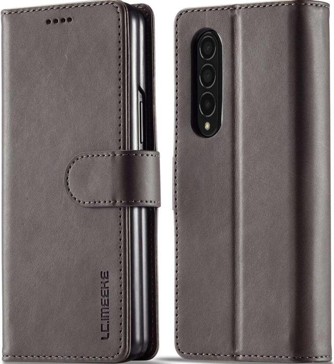 Actual product image Cover-Discount Galaxy Z Fold4 5G - Leather Case Cover grey (Samsung Galaxy Z Fold4)