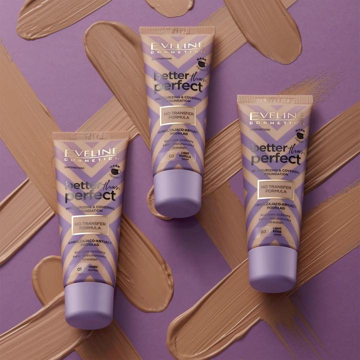 Actual product image Eveline Better Than Perfect Moisturising And Covering Foundation 04 Natural Beige 30Ml (Natural Beige)