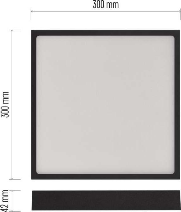 Actual product image Emos Surface-mounted LED light NEXXO, square, black, 28.5W, with Change CCT (2700 lm)