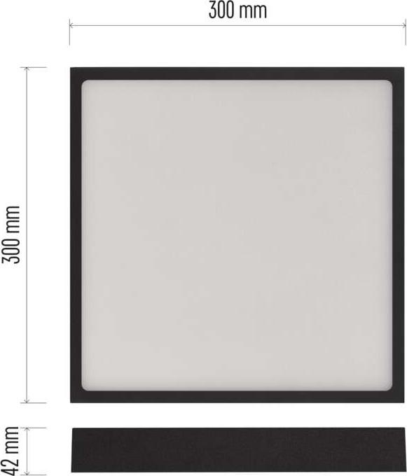 Produktbild Emos LED-Anbauleuchte NEXXO, quadratisch, schwarz, 28,5W, mit Change CCT (2700 lm)
