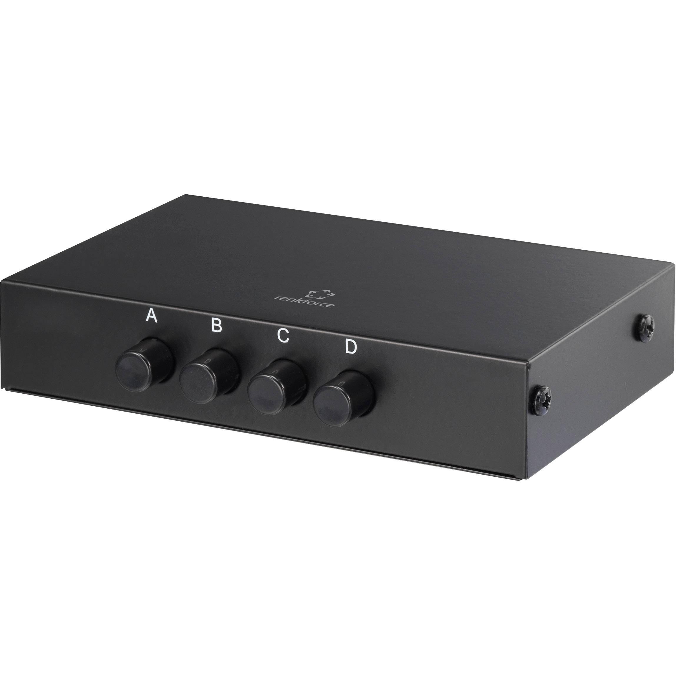 Renkforce Nero Rf-4106952 (Usb-A, 4 Porte), Docking Station + Hub Usb,