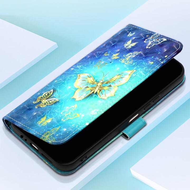 Actual product image Cover-Discount Galaxy A34 - Case glitter effect butterflies gold (Samsung Galaxy A34 5G)