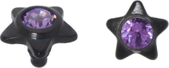 Produktbild Bijouteria Dermal-Anchor Aufsatz (Kristall, PVD Beschichtung (schwarz), Titan)