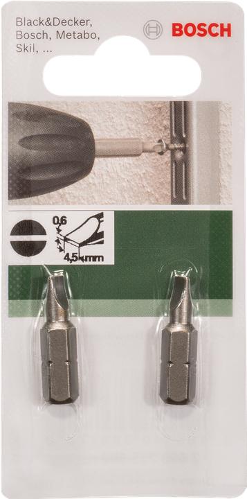 Immagine prodotto Bosch Zubehör Punta del cacciavite Standard per viti con testa a intaglio (S) Con intaglio S 0,6 x 4,5 (4,5 mm)
