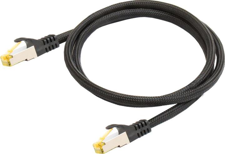 Actual product image Python ® Series RJ45 patch cable withCat.7 raw cable, snap-in nose protection (RNS®) and nylon braiding (S/FTP, CAT7, 25 m)