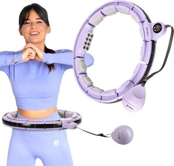 Image du produit HMS Hula Hop HHM13 avec aimants poids et contrepoids violet (40 cm, 400 g)