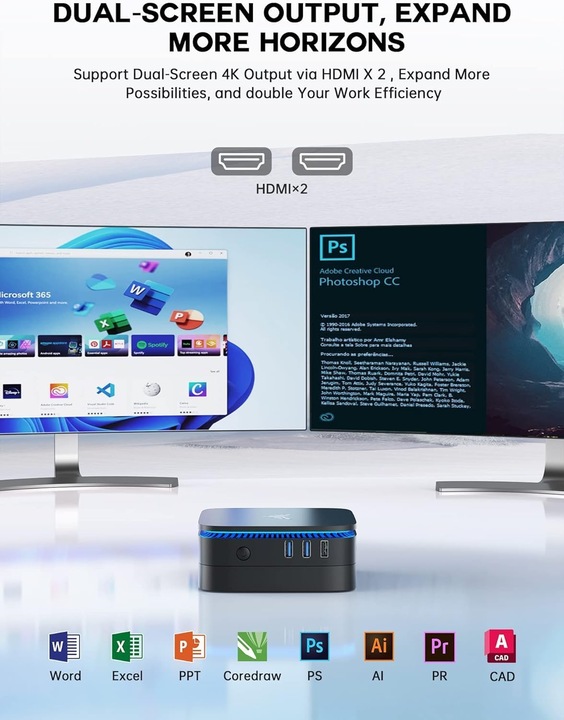 Produktbild AceMagic AK1PRO Mini PC N5105 (Intel Celeron N5105, 16 GB, 512 GB)