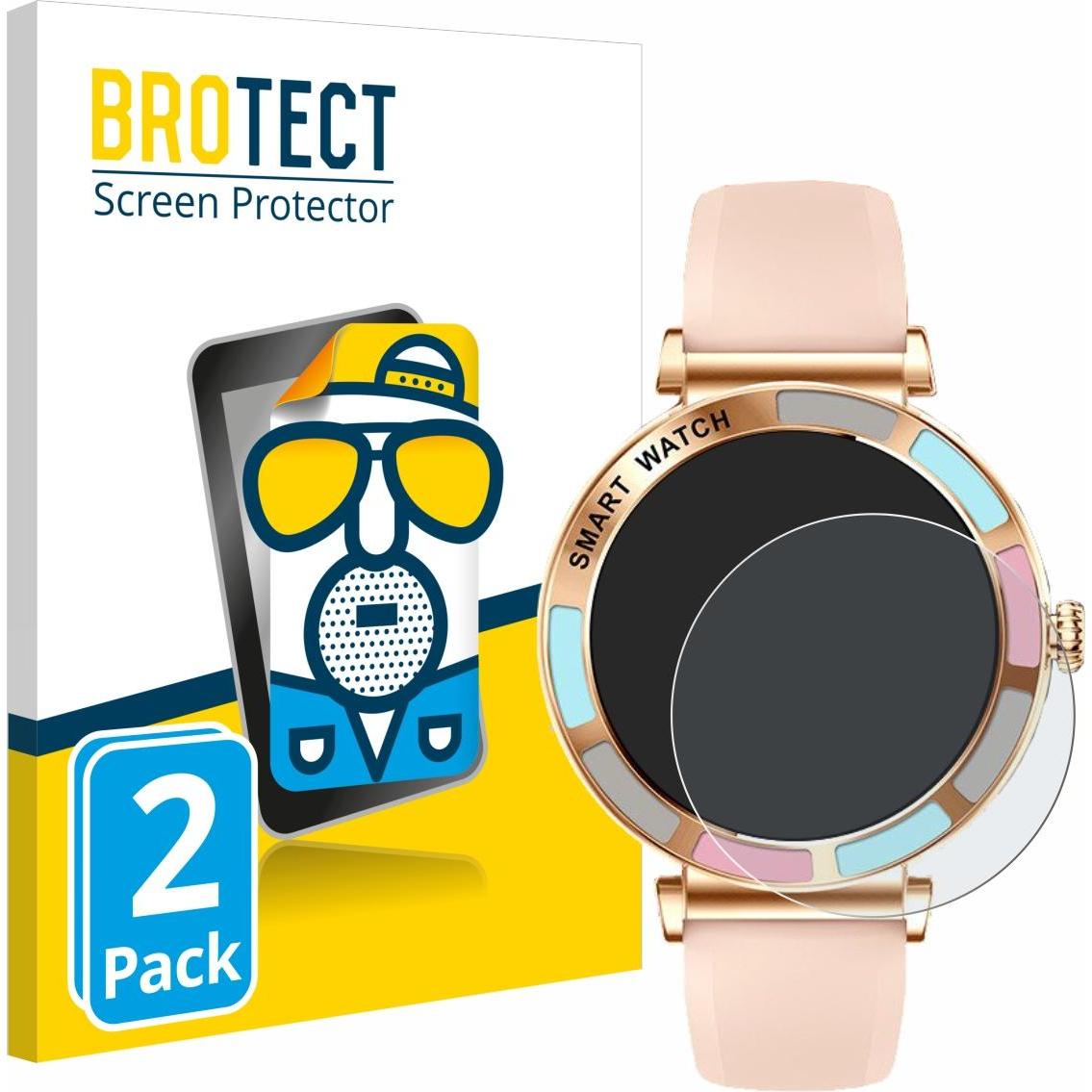 BROTECT Entspiegelungsfolie Displayschutz Displayschutzfolie Folie Matt, Smartwatch Schutzfolie, Schwarz