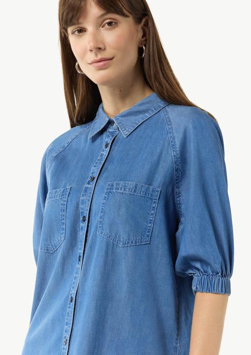 Image du produit Comma Kleid Fliessendes Denimkleid mit Knopfleiste (36)