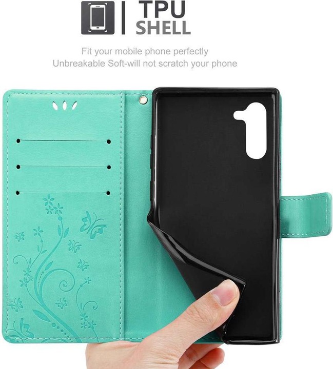 Actual product image Cadorabo Flower Book cover (Samsung Galaxy Note 10)
