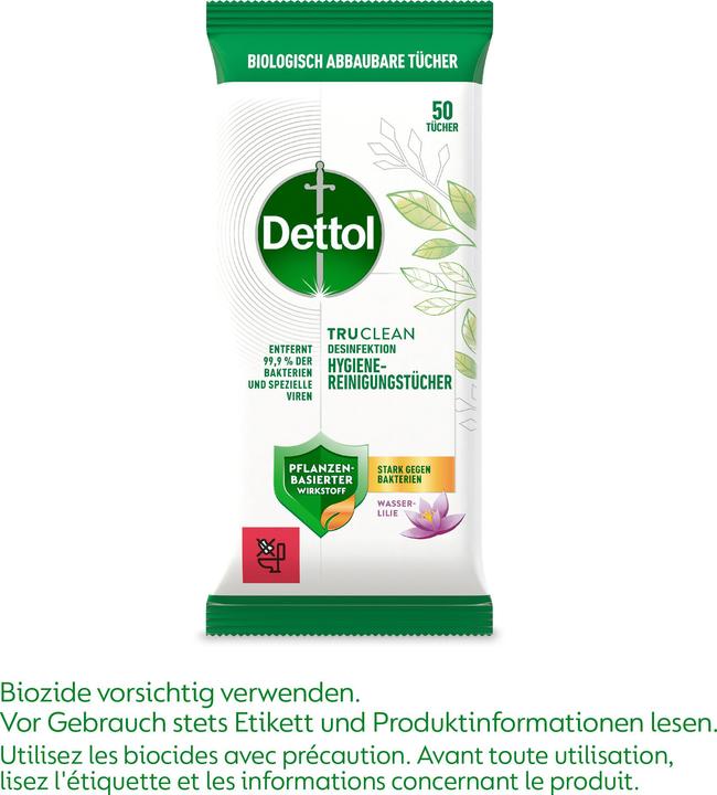Image du produit Dettol Desinfektionstücher Wasserlilie