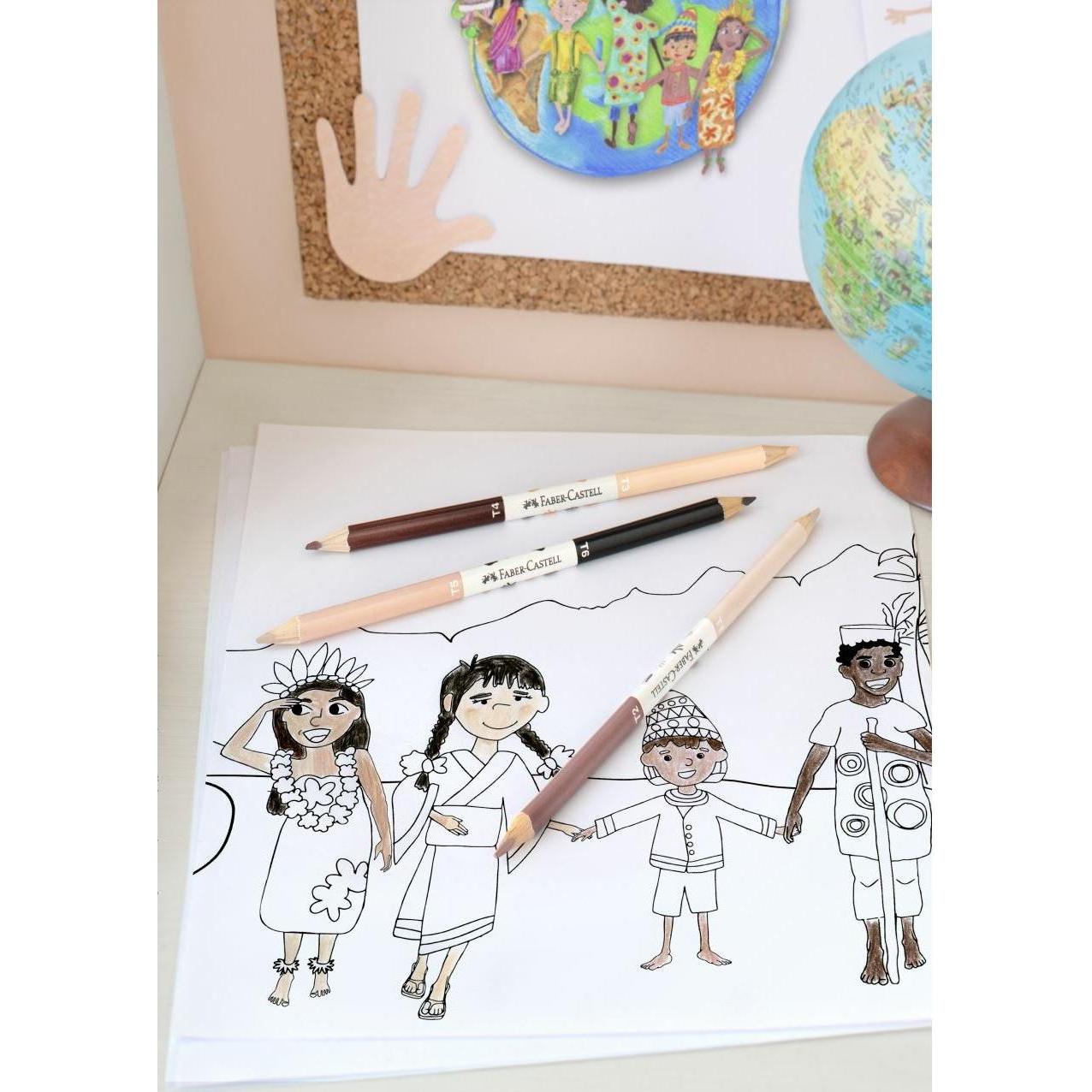 Thumbnail - Faber-Castell, Malstifte, Children of the World (Pink, Beige, Schwarz, Braun, 3 x)