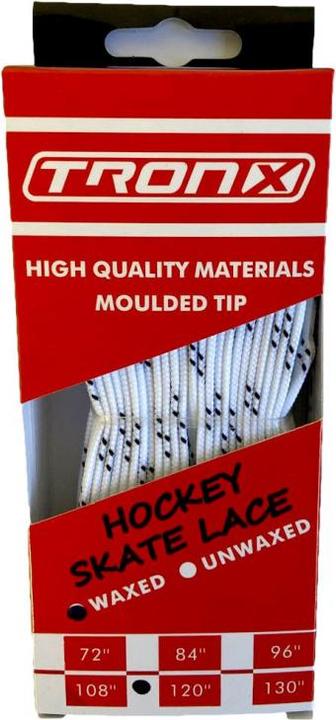 Actual product image TronX gewachste Hockey-Schnürsenkel (Weiss, 96"/244 cm) (244 cm)