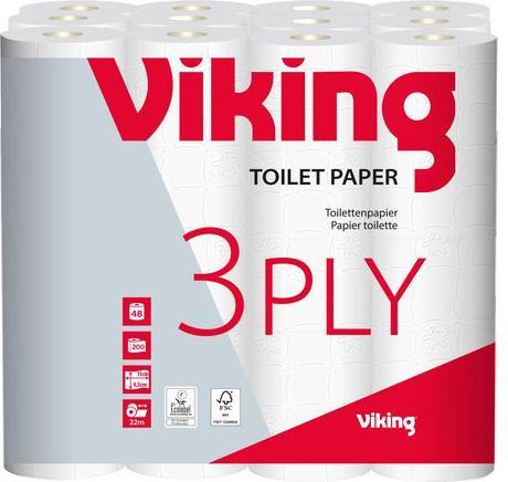Productafbeelding Viking Toiletpapier Standaard 3-laags 24 rollen (48 x)
