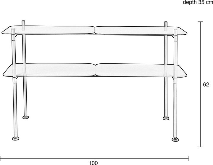 Produktbild Zuiver River (100 x 35 x 62 cm)