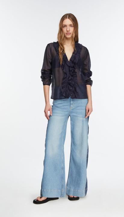 Immagine prodotto Comma Bluse Romantische Lyocell-Voile-Bluse mit Knopfleiste (48)