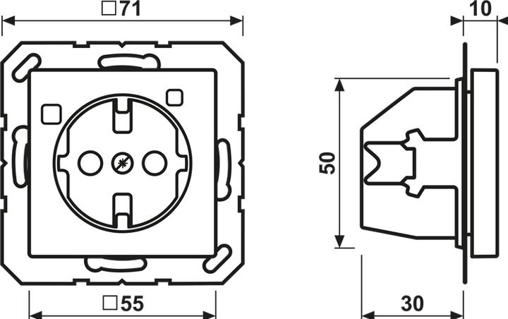Produktbild JUNG A5520.30WW FI-SCHUKO Steckdose