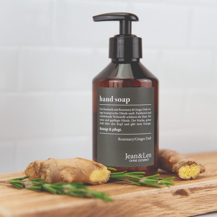 Productafbeelding Jean & Len Rozemarijn en Gember Handzeep 250 ml (Vloeibare zeep, 250 ml)