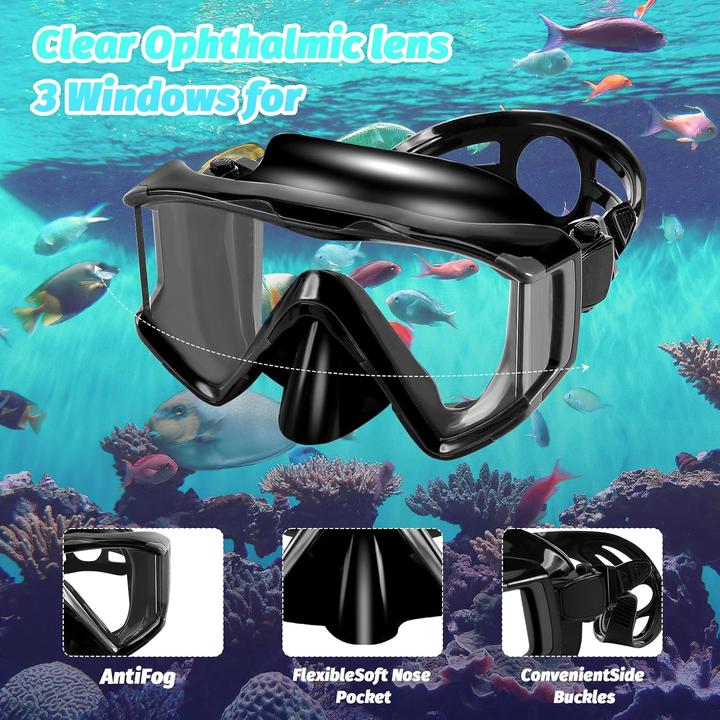 Actual product image Collazoey Schnorchelset mit Tauchmaske und Dry Schnorchel