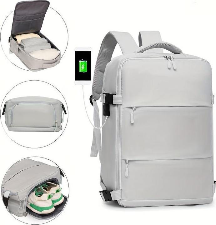 Produktbild Only-Bags.Store Vielseitiger Reiserucksack mit Schuhfach - stylisches und strapazierfähiges Nylon, verstellbare