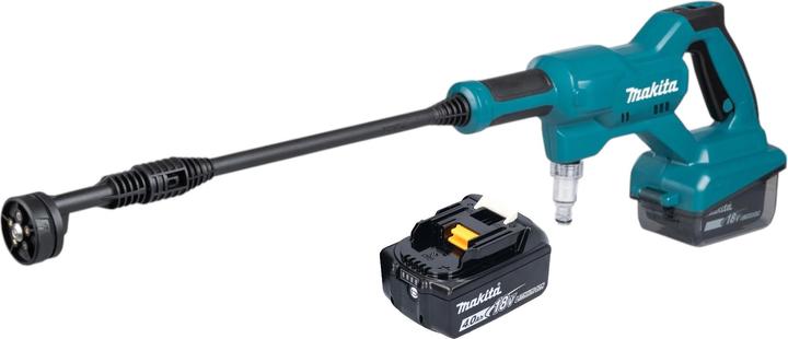 Makita DHW 180 M1 cordless pressure washer 18 V 24 bar + 1x rechargeable battery 4.0 Ah - without charger (Rechargeable battery operated)